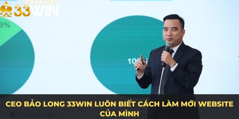 CEO Bảo Long 33Win luôn biết cách làm mới website của mình