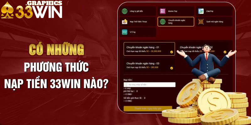 Nạp tiền 33win bằng ví điện tử